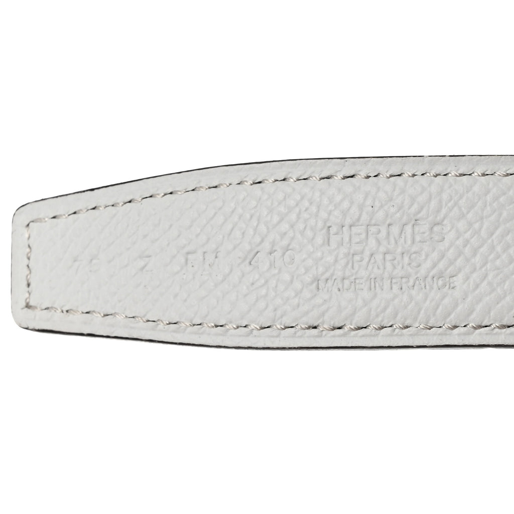 Epsom Swift Enamel 24mm Belt 75 30 White Beige De Weimar