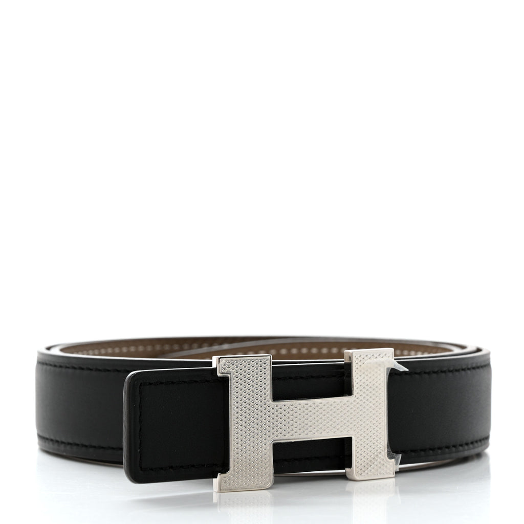 Epsom Swift 24mm Mini Constance Guilloche H Belt 75 30 Etoupe Black