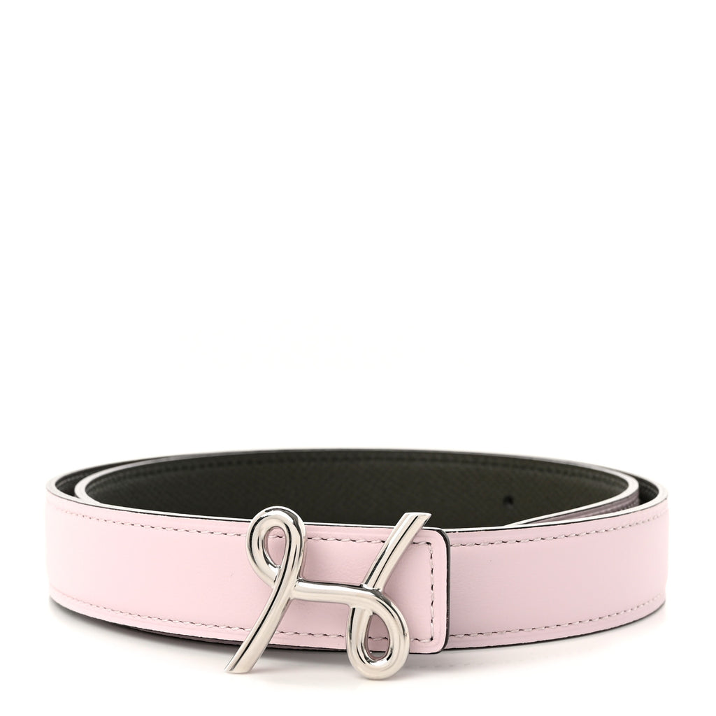 Swift Epsom 24mm H Cursives Belt 70 28 Mauve Pale Gris Meyer