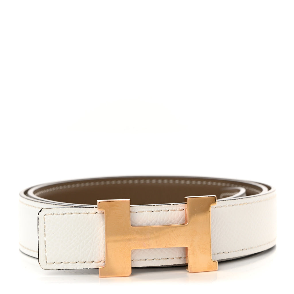 Epsom Swift 24mm Mini Constance H Belt 70 28 White Etoupe