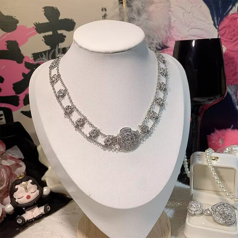 FENG SHUI - 34 Elegant luxury Camellia series necklace bracelet earrings bracelet