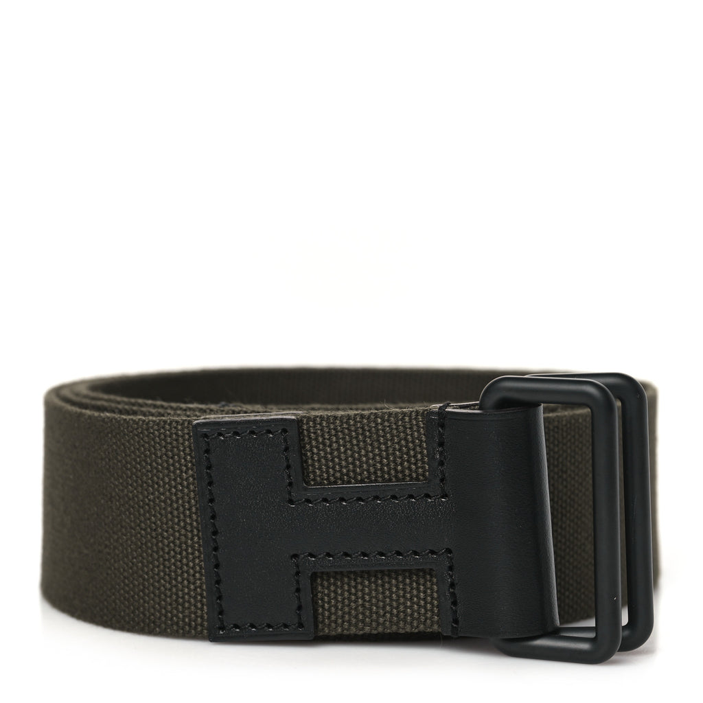Natural Bridle Canvas Nomade 41 Belt M Khaki So Black