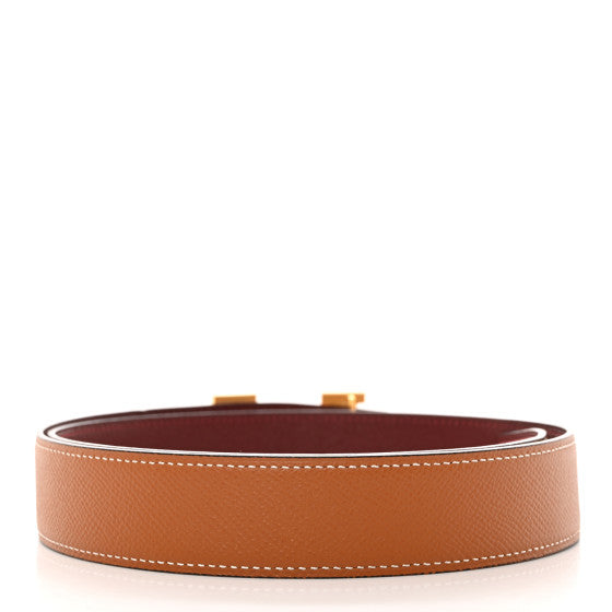 Epsom 32mm Striee H Belt 80 32 Gold Rouge H