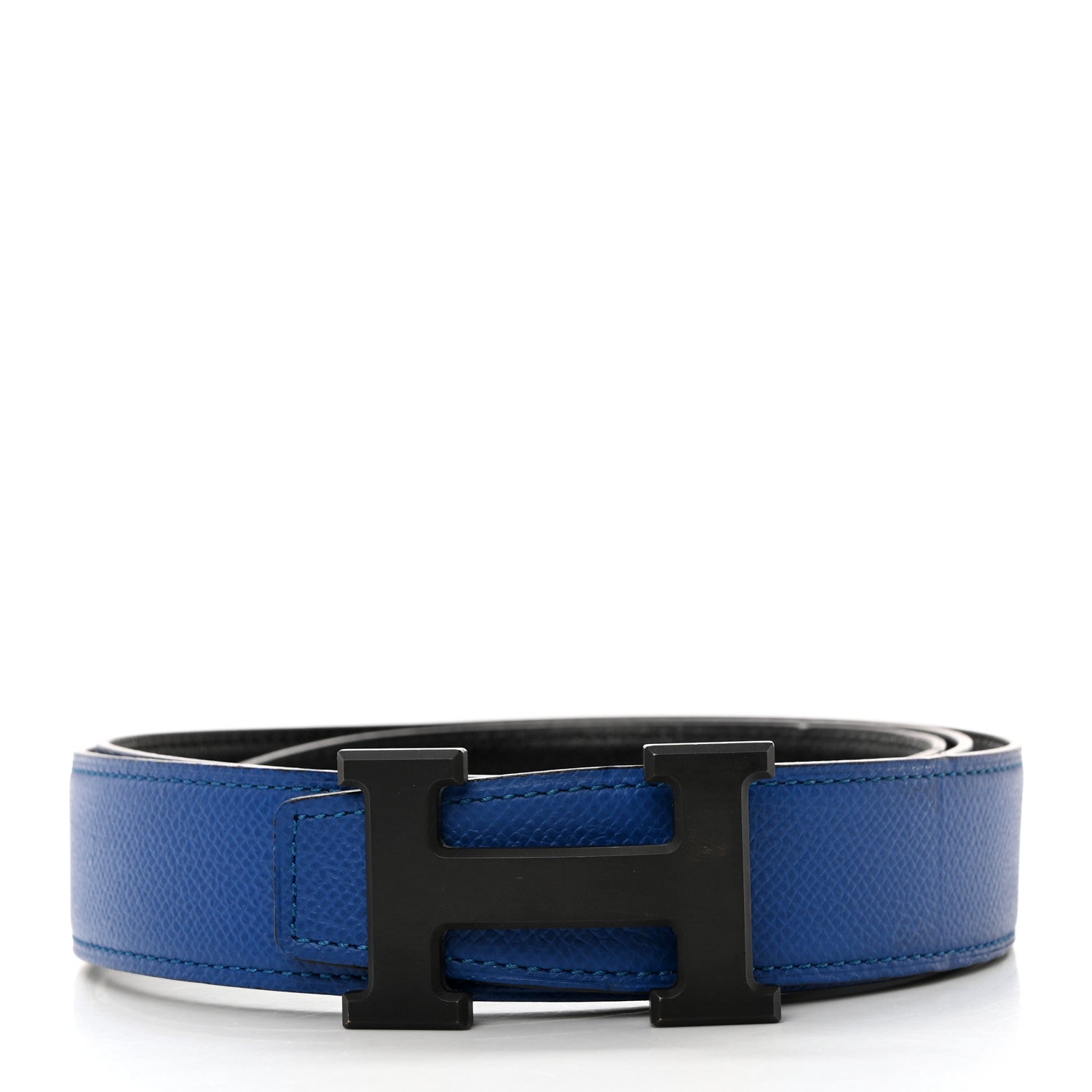 Epsom 32mm Matte H Belt 100 40 Bleu Electrique Black