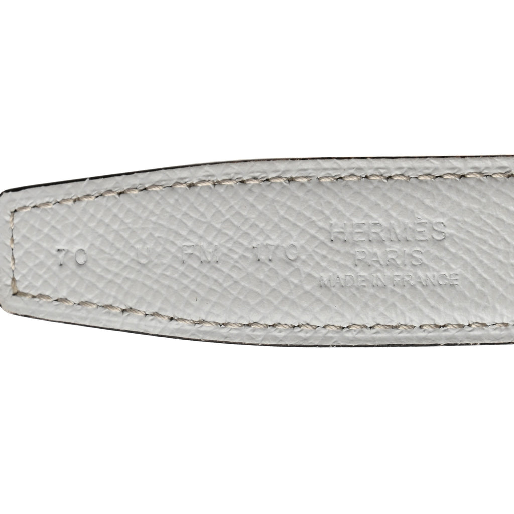 Epsom Swift 24mm Mini Constance H Belt 70 28 White Etoupe