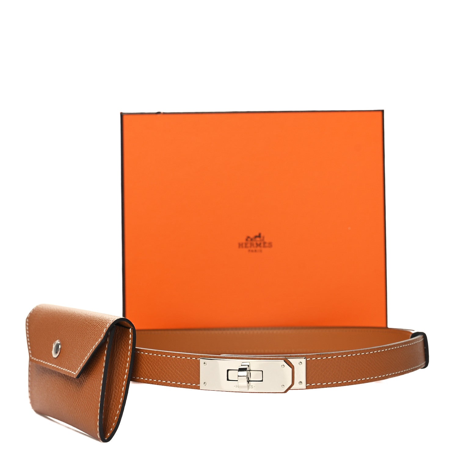 Epsom Kelly Pocket Belt Gold
