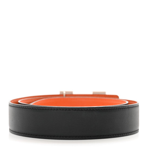 Epsom Swift 24mm Mini Constance Guilloche H Belt 80 32 Black Orange