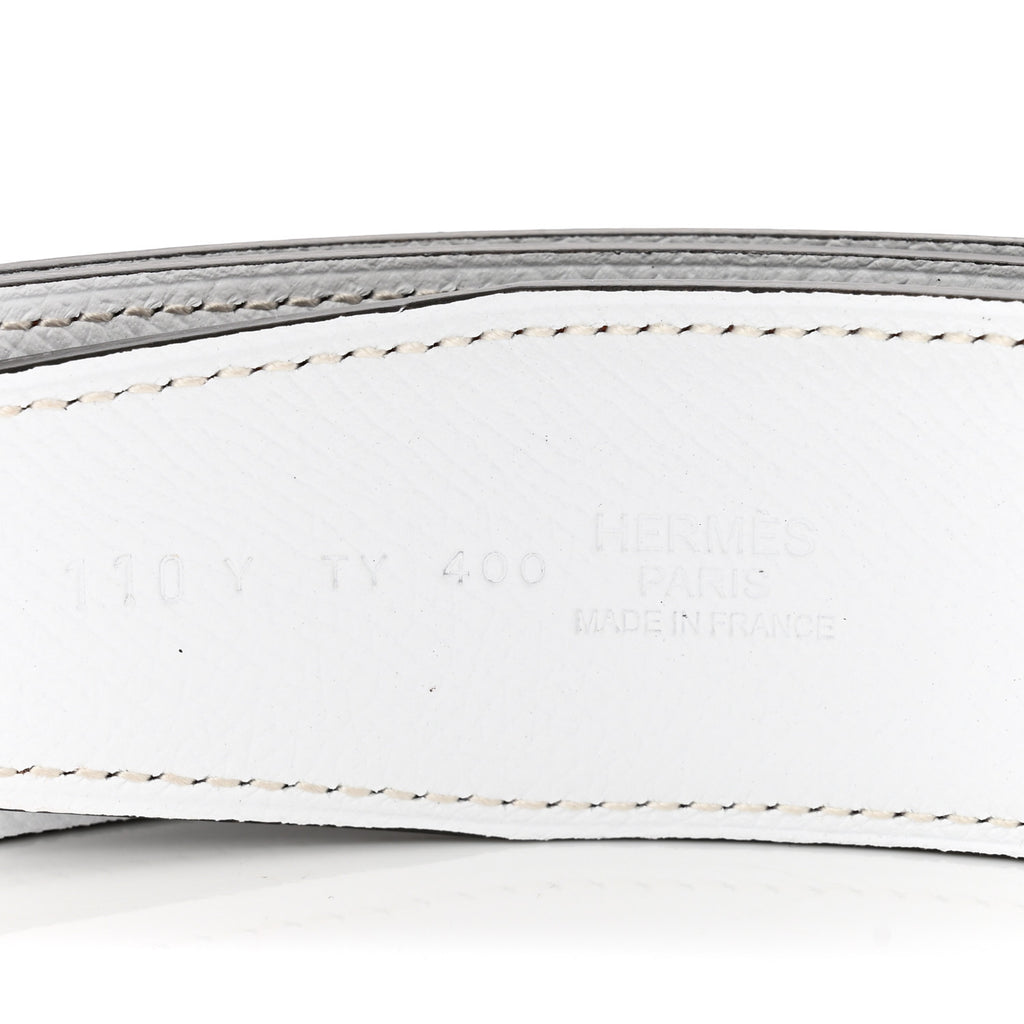 Epsom 38mm H Belt 110 Bleu Indigo White Orange