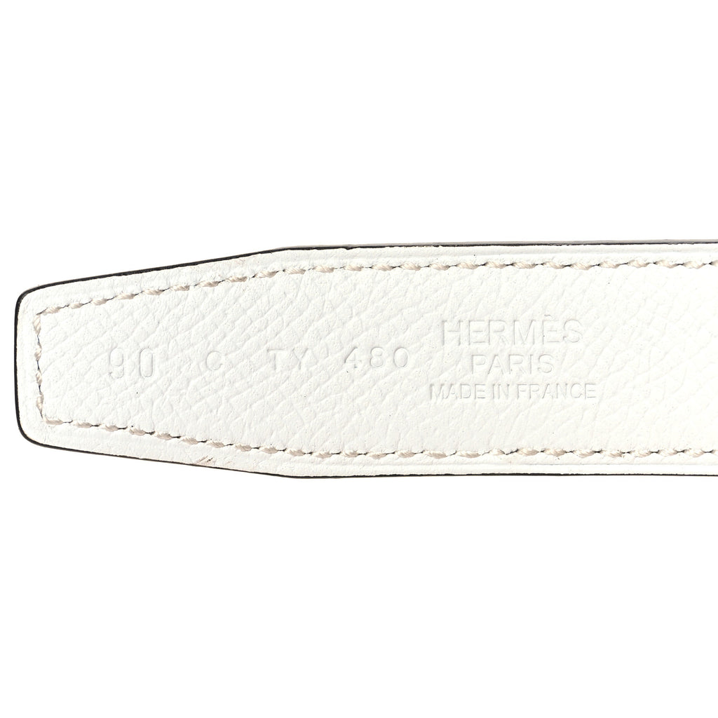 Epsom Swift 24mm Mini Constance H Belt 90 36 White Etoupe