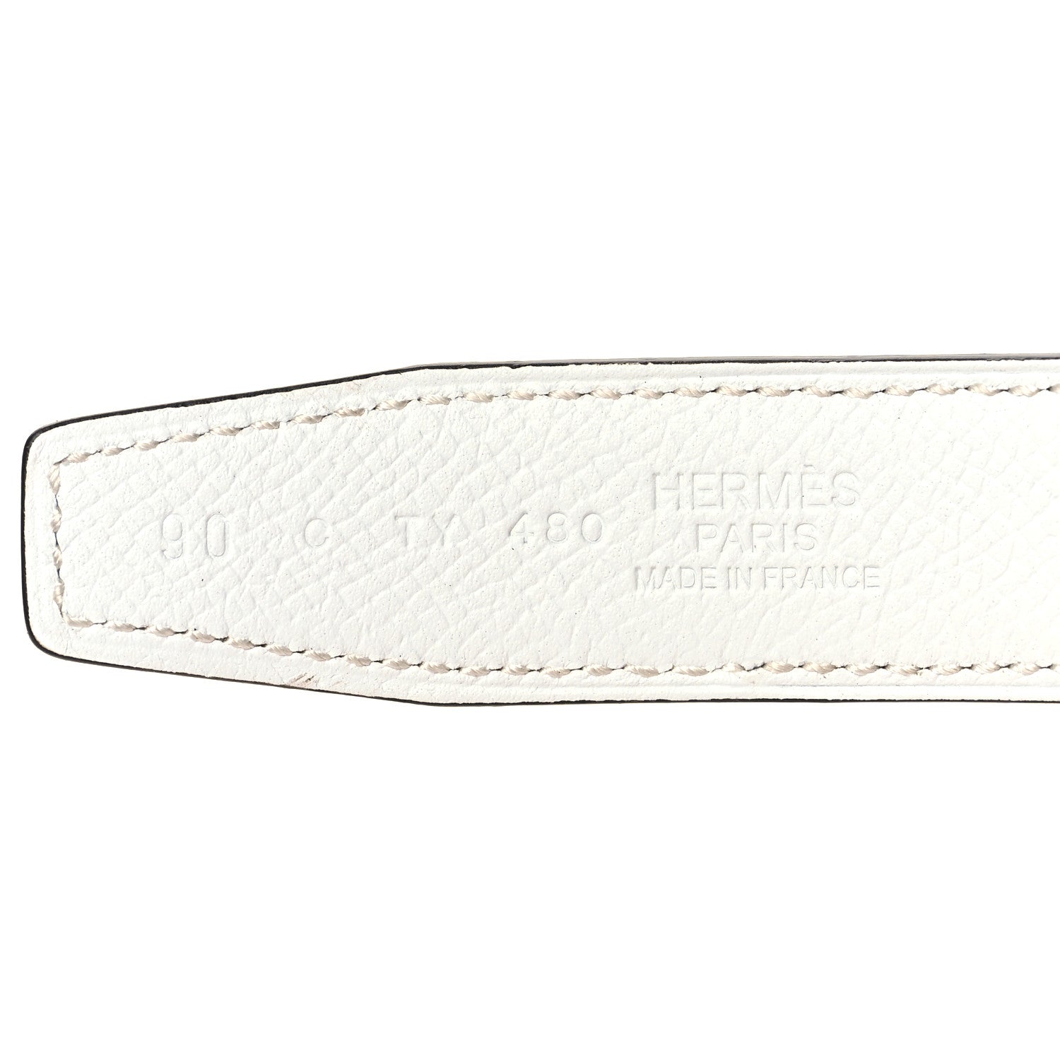 Epsom Swift 24mm Mini Constance H Belt 90 36 White Etoupe