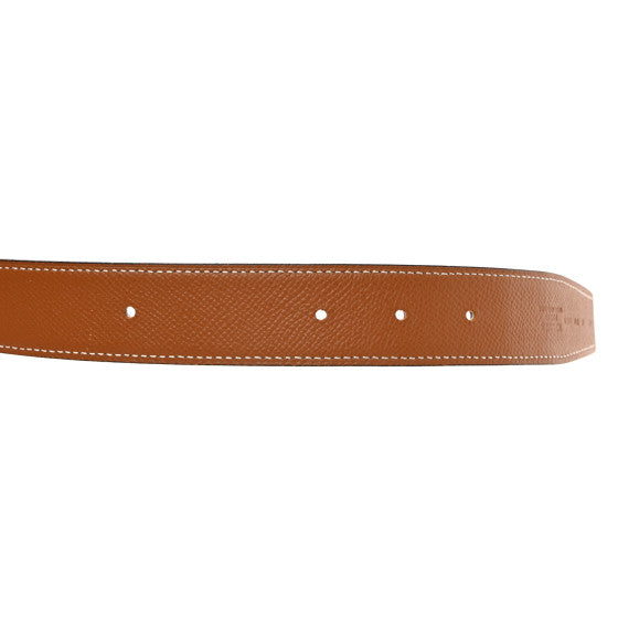 Epsom 32mm Striee H Belt 80 32 Gold Rouge H