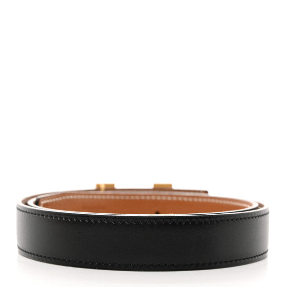 Box Courchevel 32mm Constance H Belt 75 75 30 Black Gold