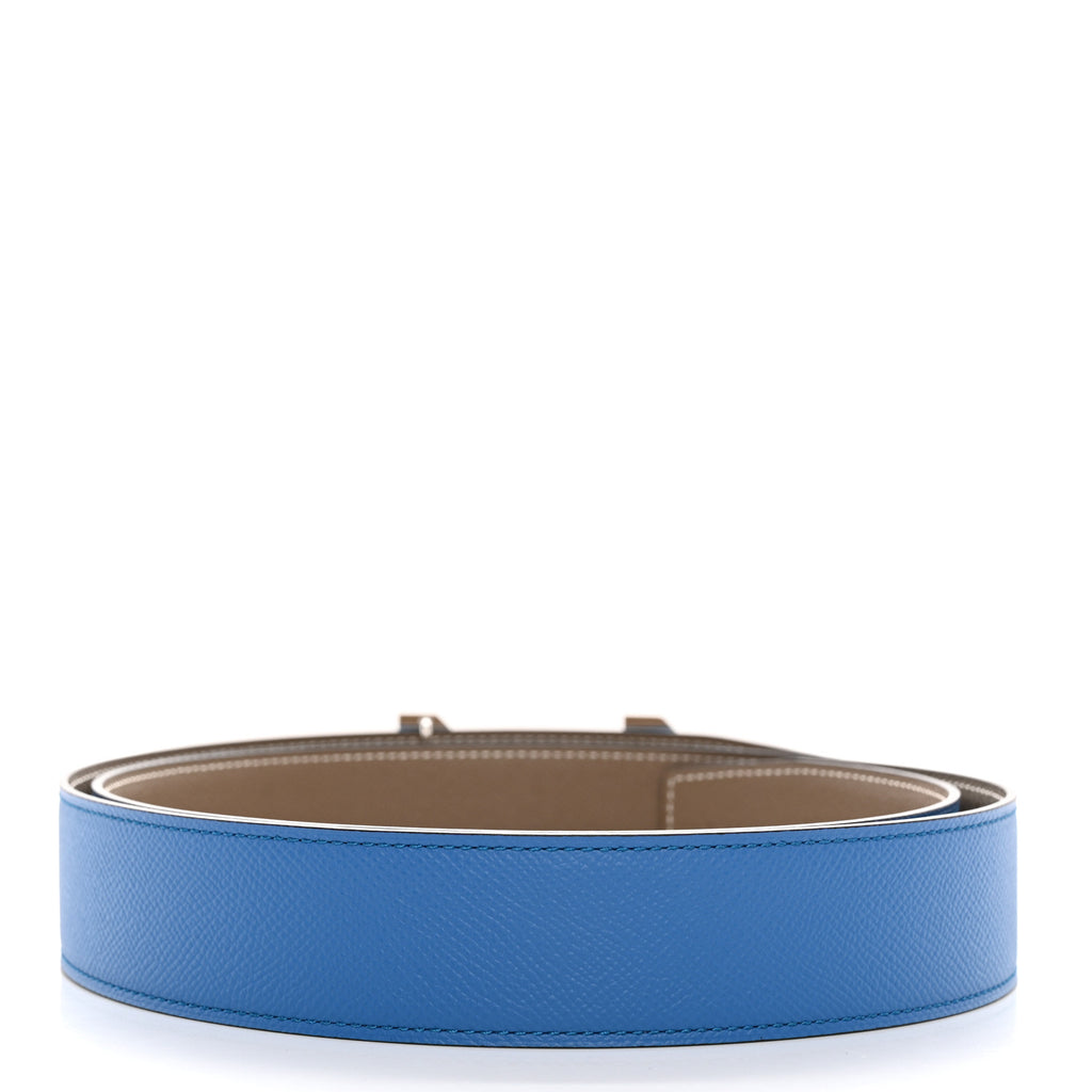 Epsom H Belt 105 42 Bleu Frida Etoupe