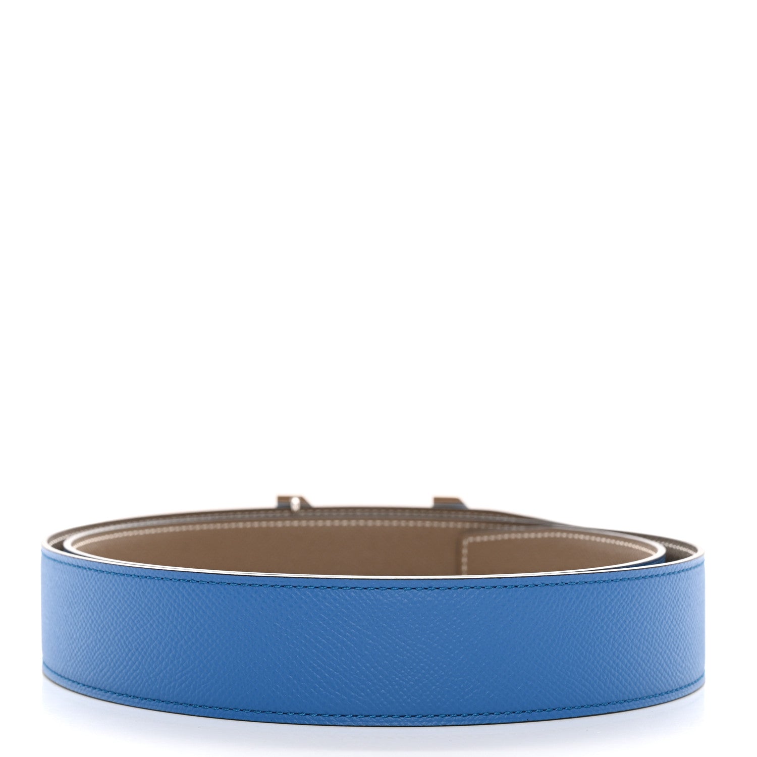 Epsom H Belt 105 42 Bleu Frida Etoupe