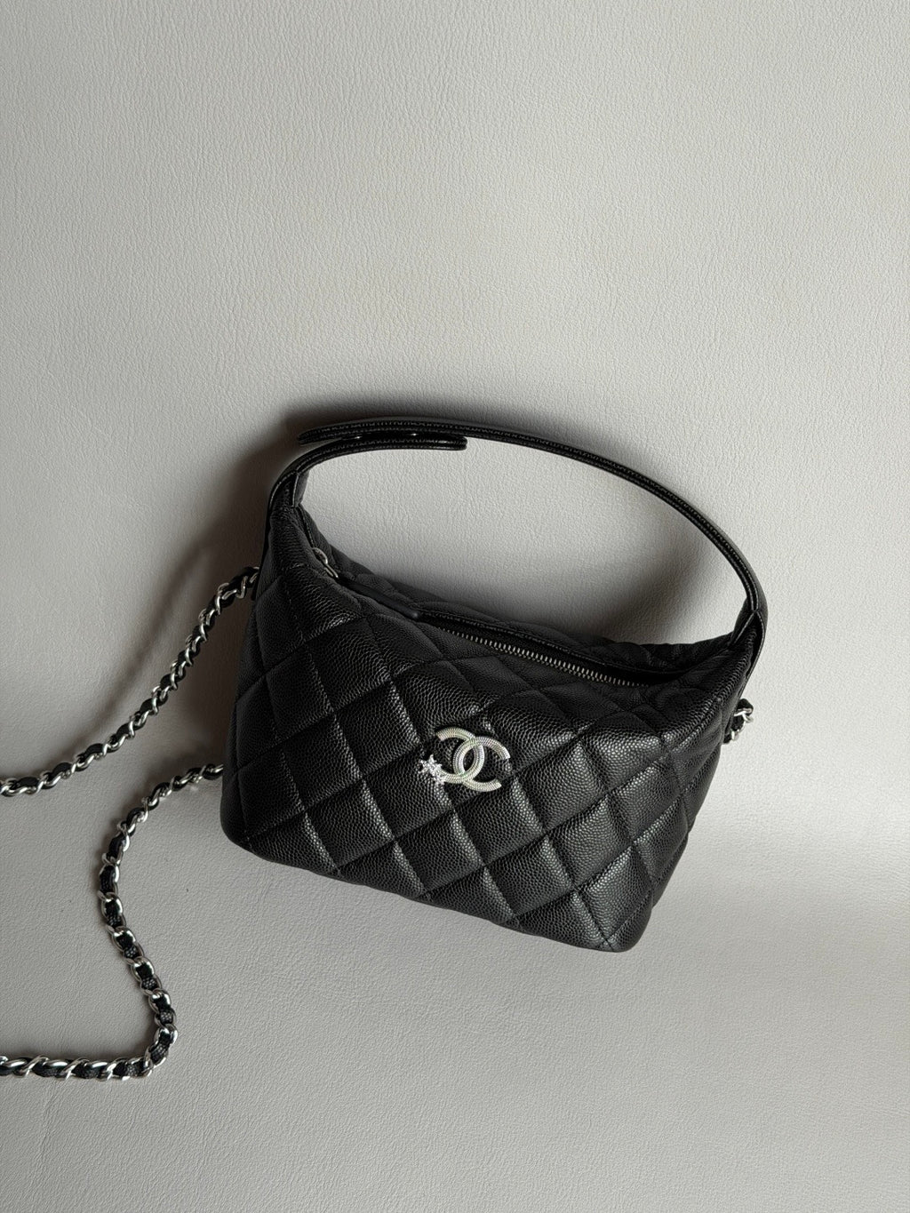 CHANEL-25B Starry Meteor Lunchbox Bag golden/sliver