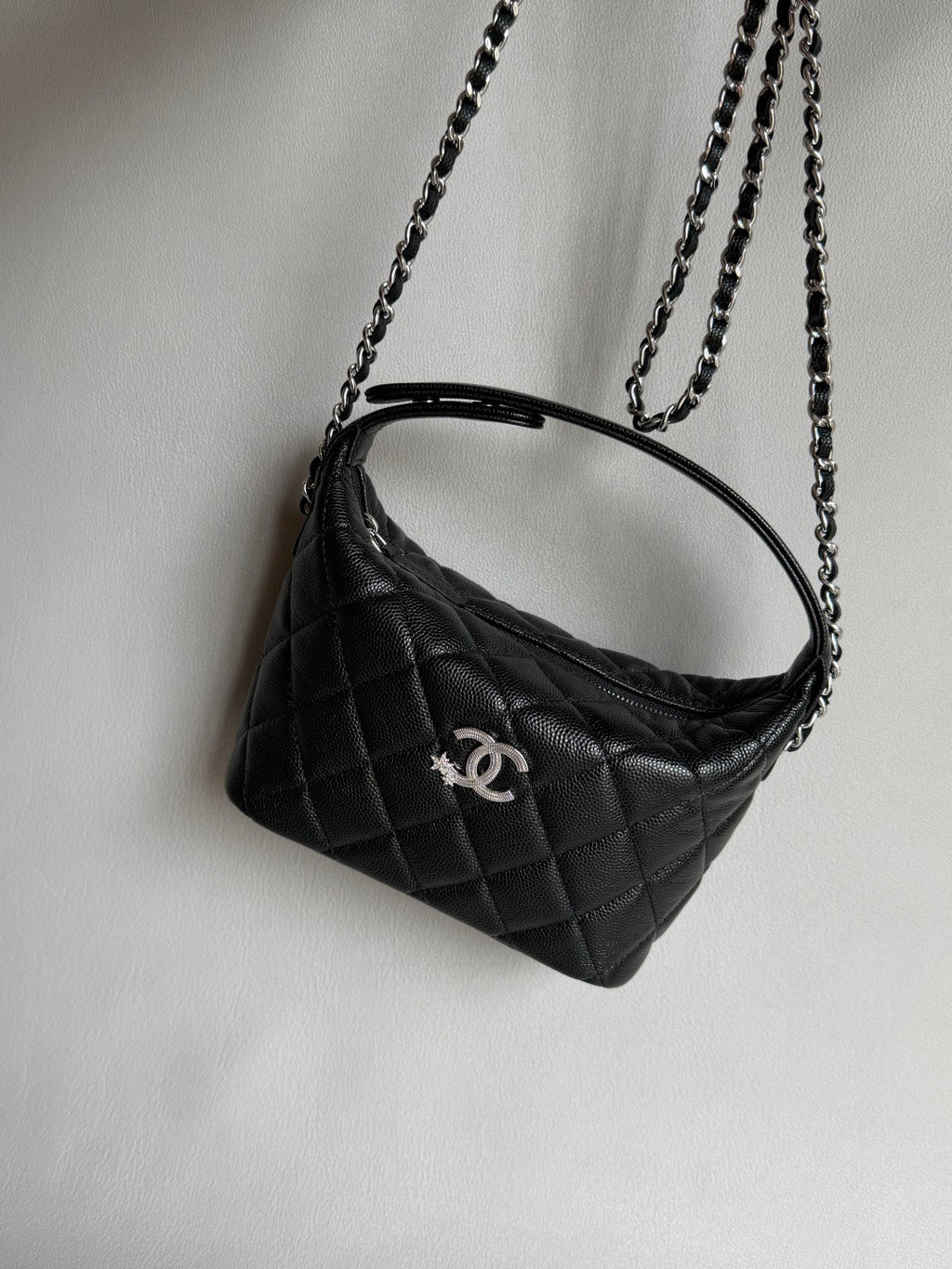 CHANEL-25B Starry Meteor Lunchbox Bag golden/sliver