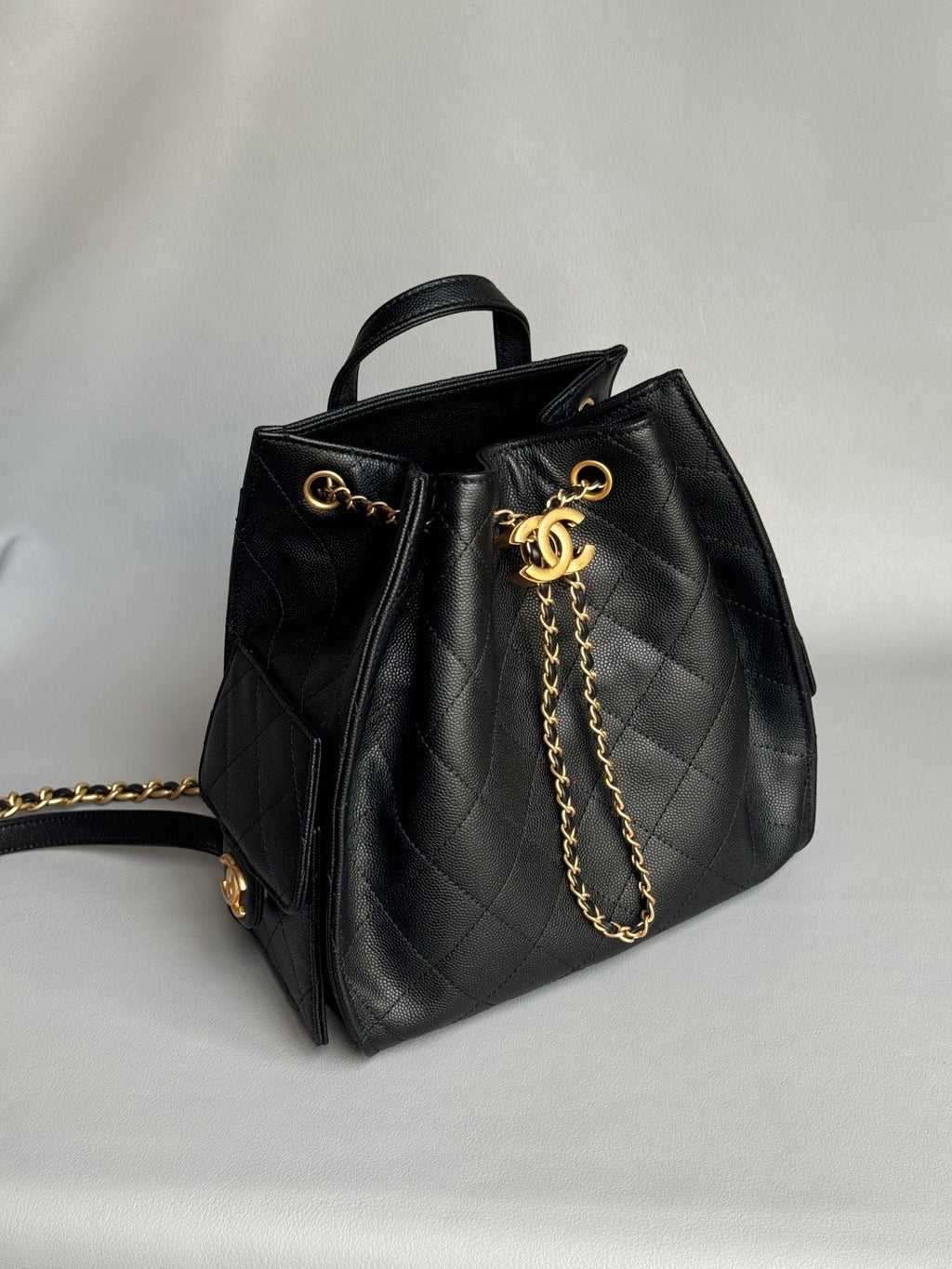 CHANEL-25B Handle BAG golden/sliver