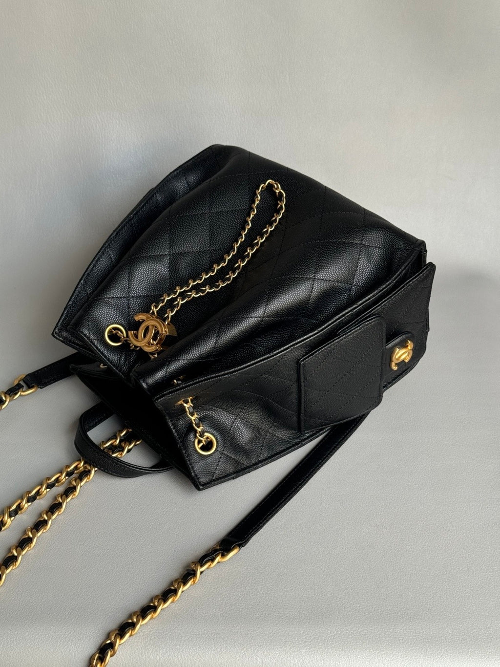 CHANEL-25B Handle BAG golden/sliver