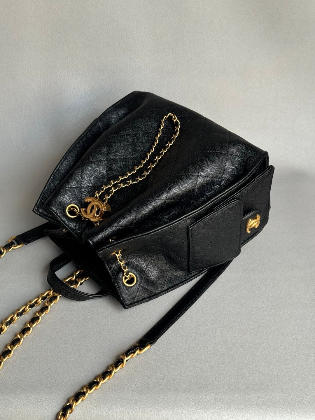 CHANEL-25B Handle BAG golden/sliver