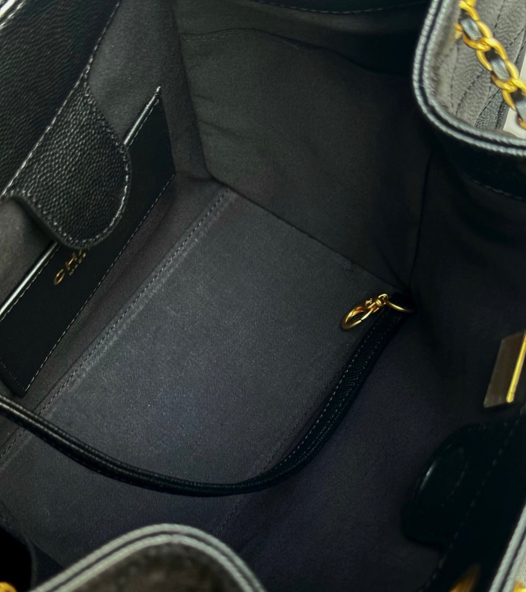 CHANEL-25B Handle BAG golden/sliver