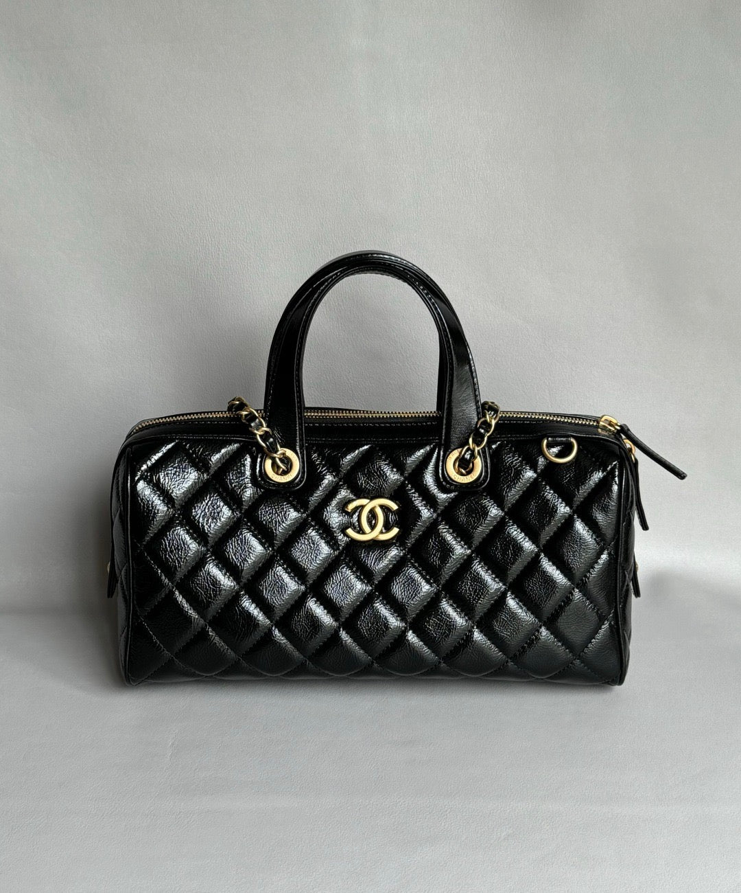 CHANEL-25a Maxi Bowing bag golden/sliver