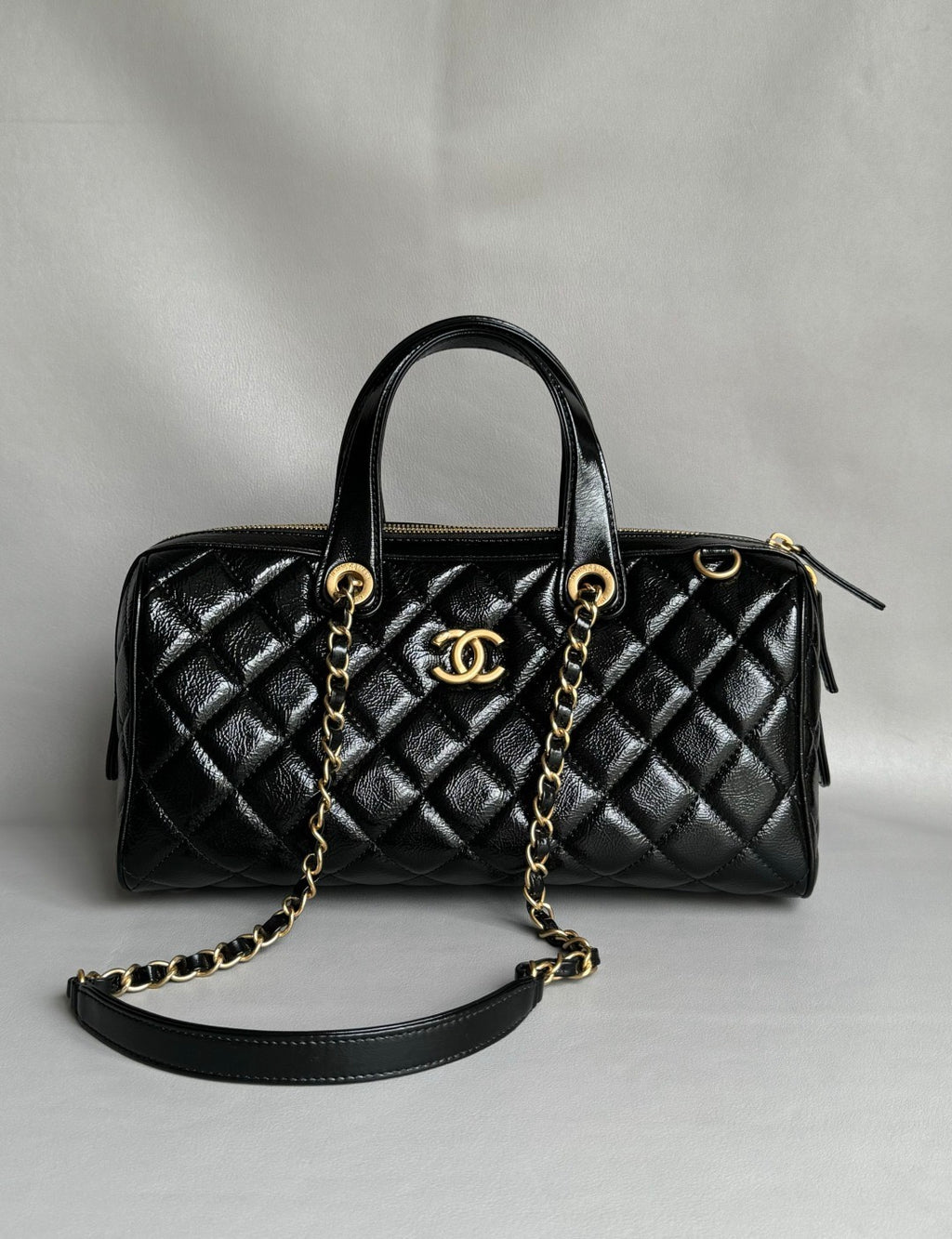 CHANEL-25a Maxi Bowing bag golden/sliver