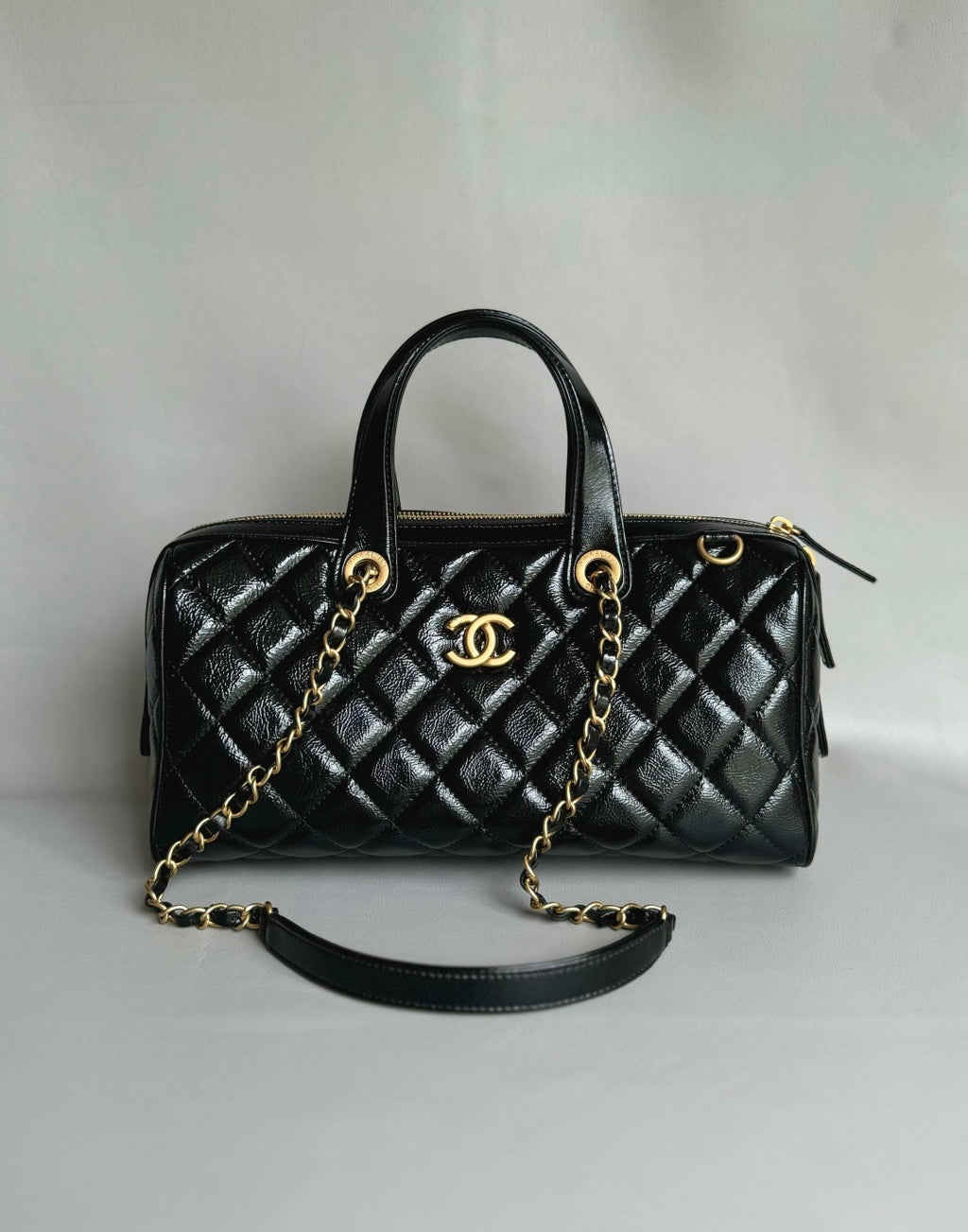 CHANEL-25a Maxi Bowing bag golden/sliver