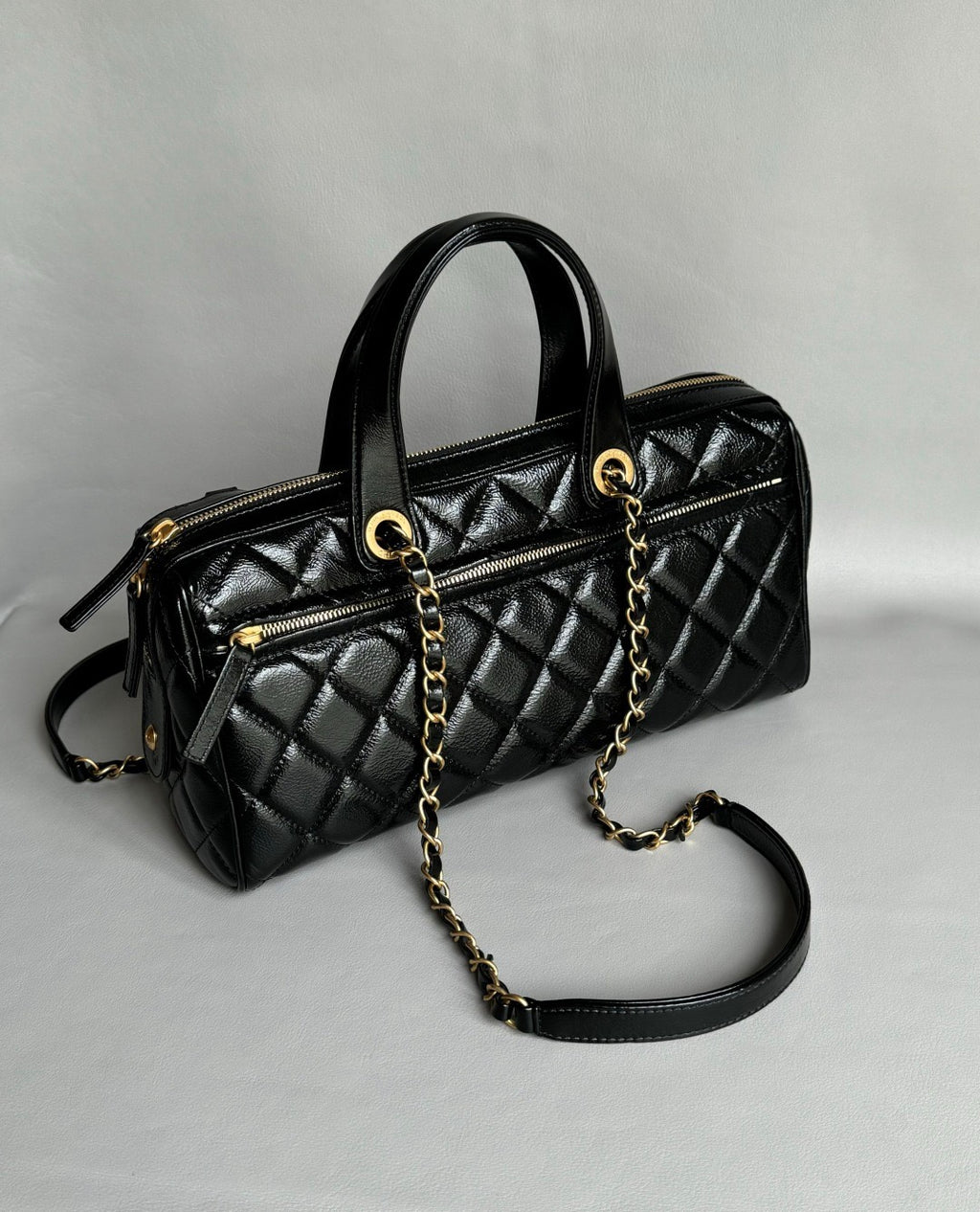 CHANEL-25a Maxi Bowing bag golden/sliver