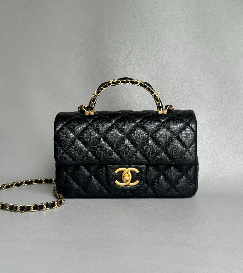 CHANEL-25B handle golden/sliver