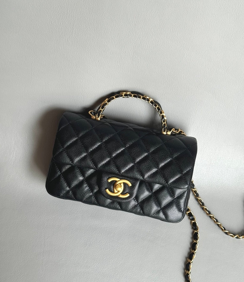 CHANEL-25B handle golden/sliver