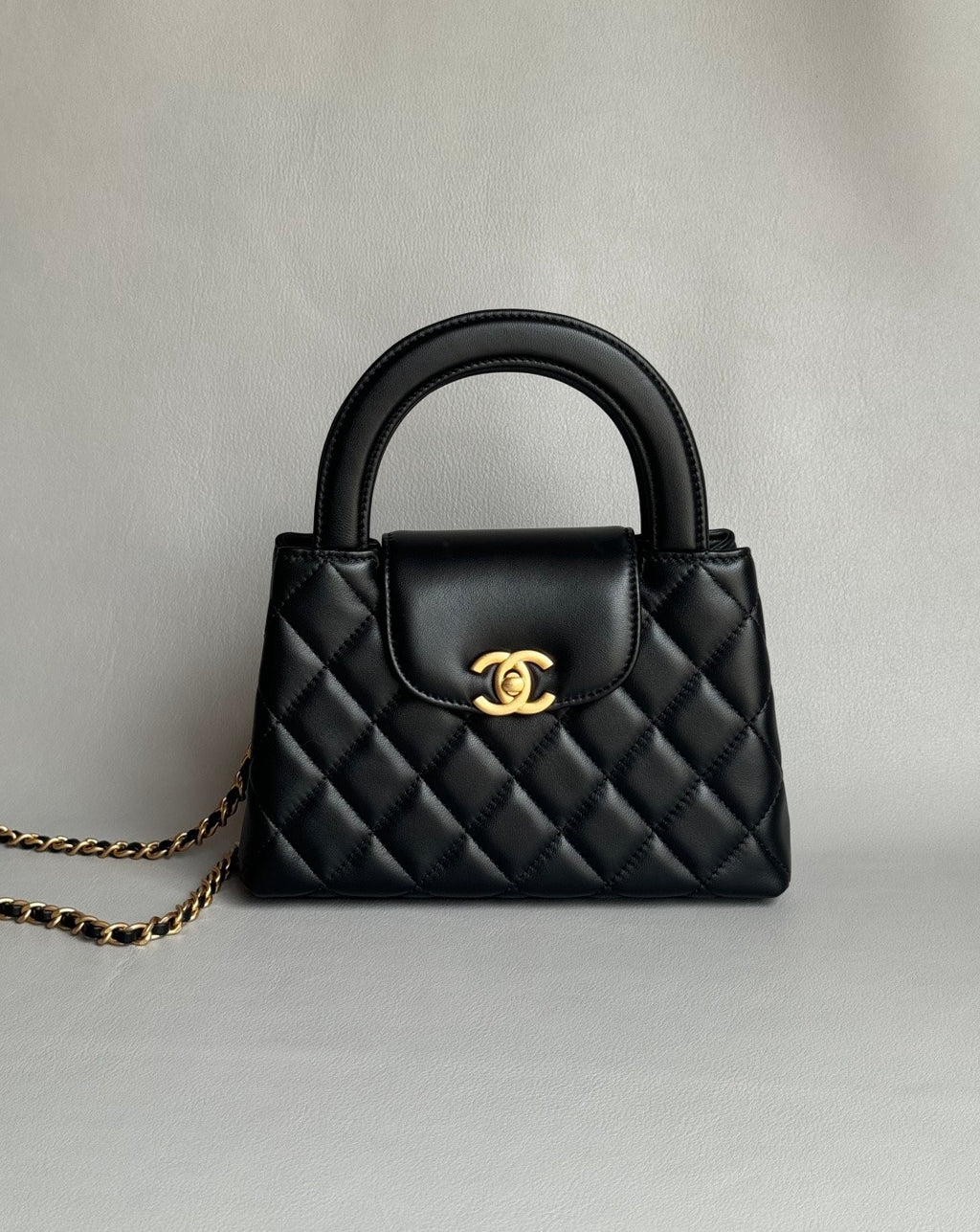 CHANEL-25A Kelly in Calfskin golden/sliver