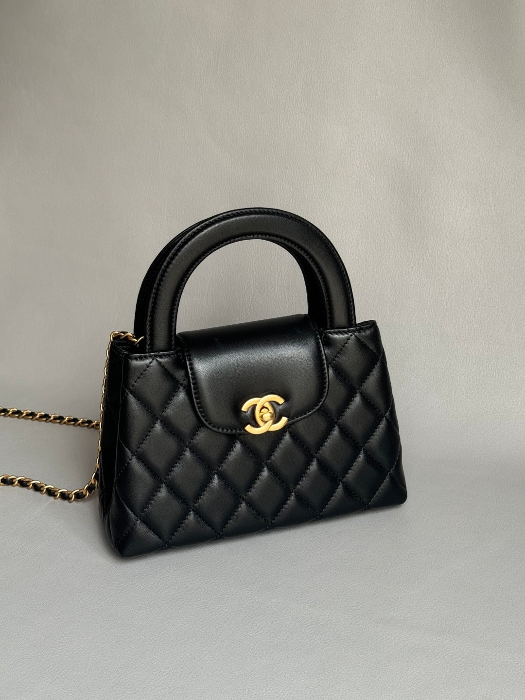 CHANEL-25A Kelly in Calfskin golden/sliver