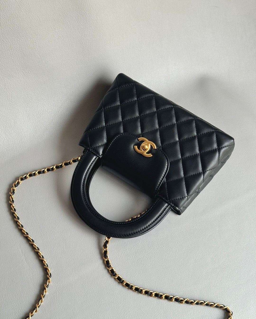 CHANEL-25A Kelly in Calfskin golden/sliver