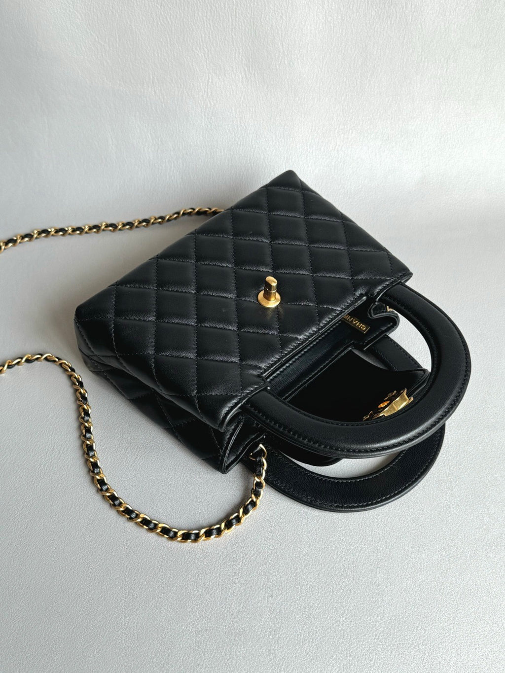 CHANEL-25A Kelly in Calfskin golden/sliver
