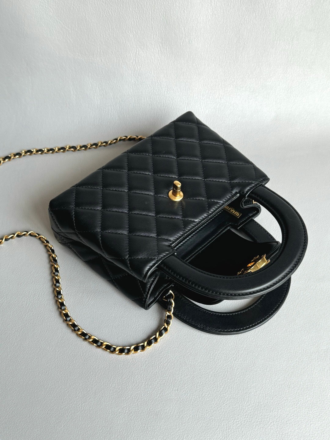 CHANEL-25A Kelly in Calfskin golden/sliver