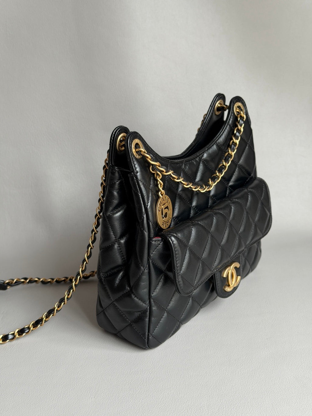 CHANEL-25S Holo bag  golden/sliver