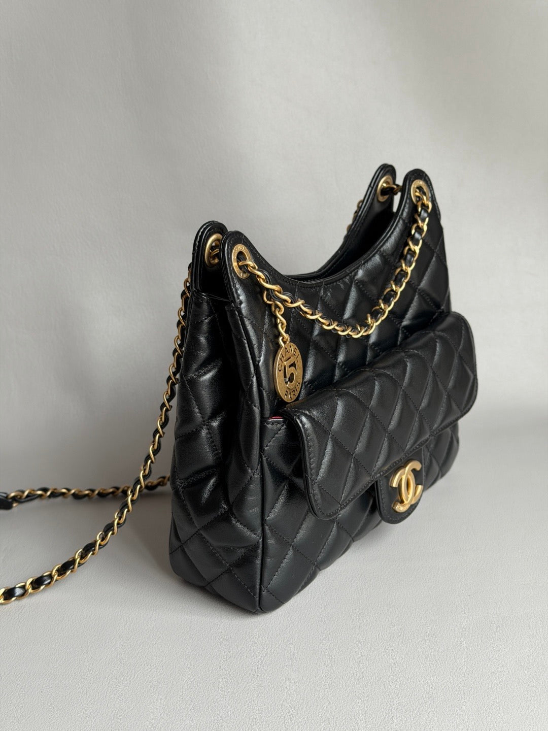 CHANEL-25S Holo bag  golden/sliver