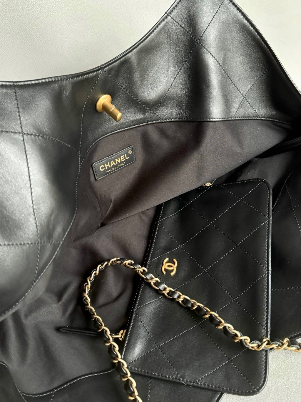 CHANEL-25S Tote golden/sliver