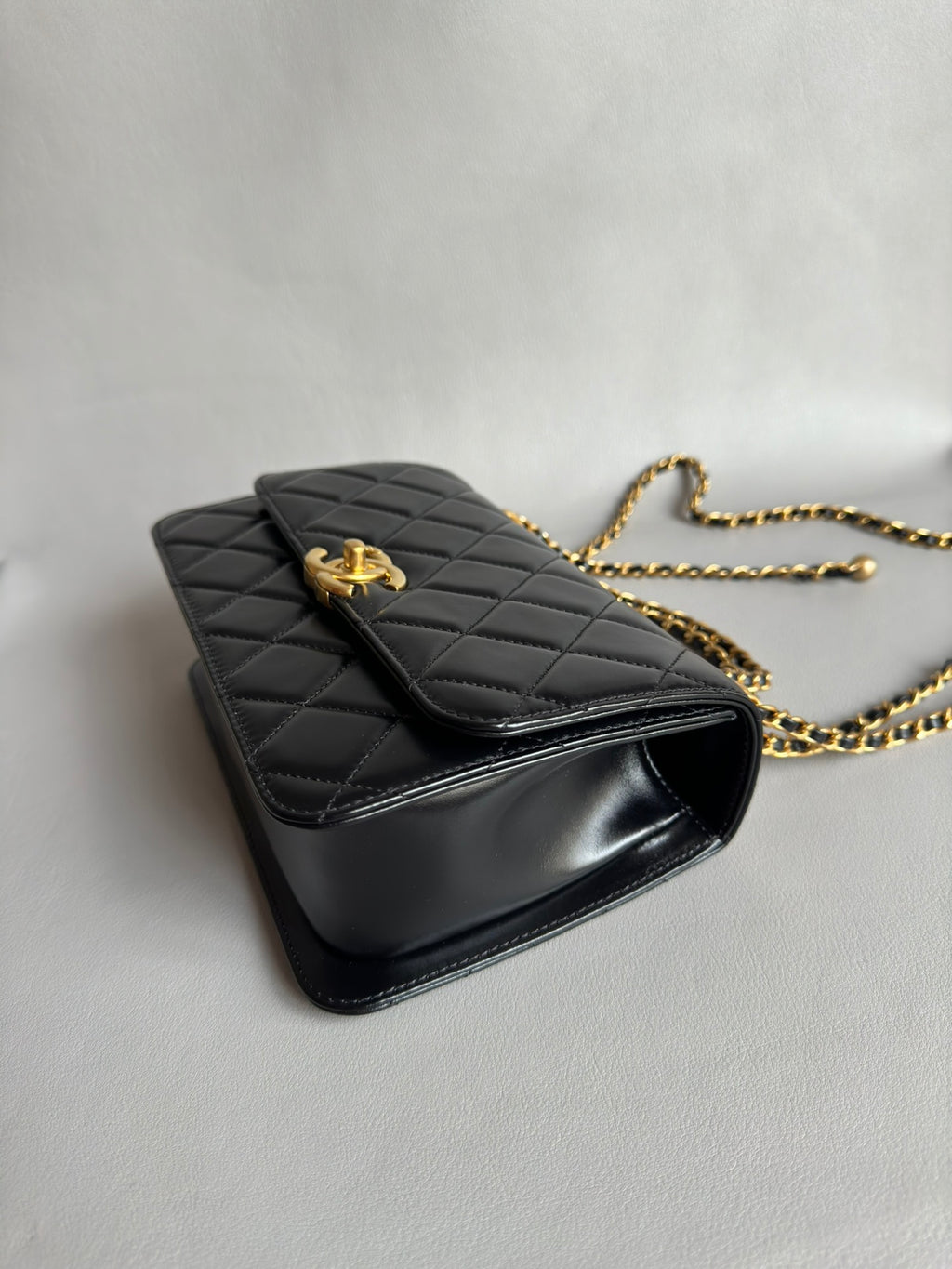 CHANEL-25S  Double Flap golden/sliver