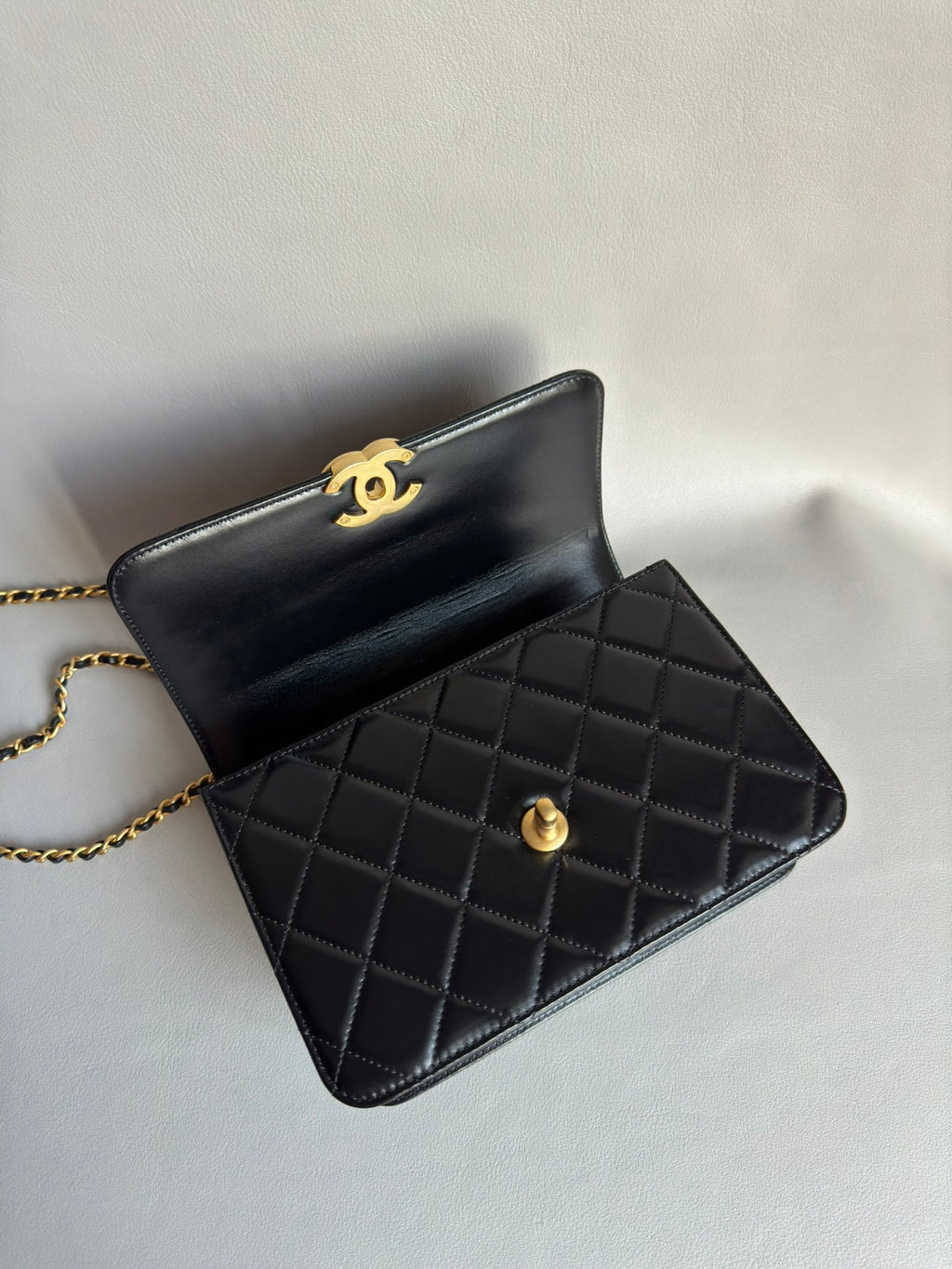 CHANEL-25S  Double Flap golden/sliver