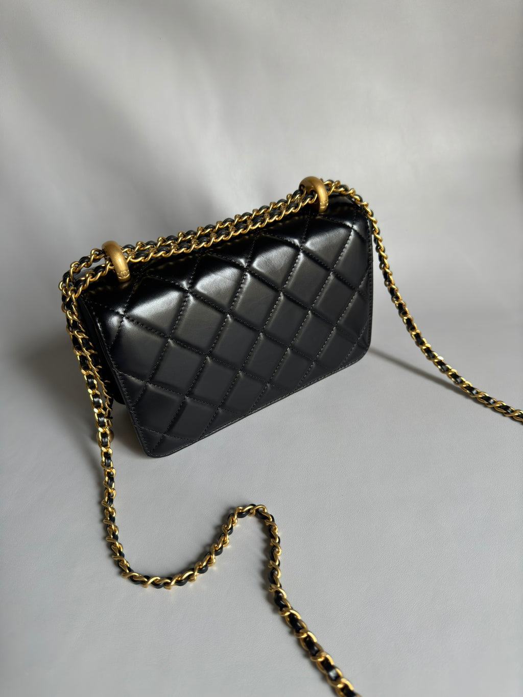 CHANEL-25S  Double Flap golden/sliver