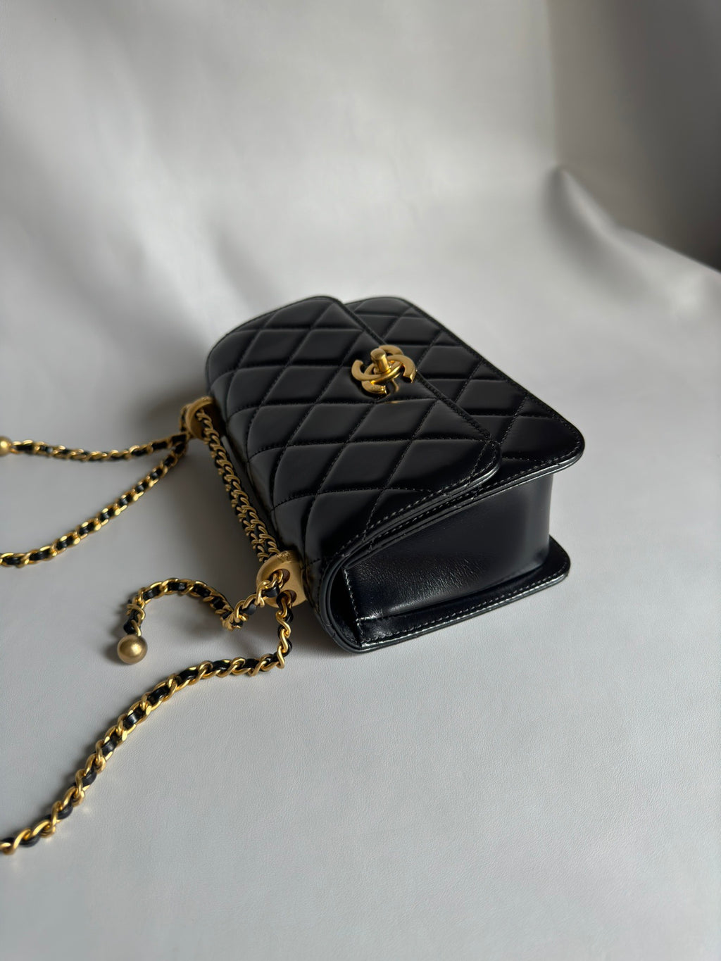 CHANEL-25S  Double Flap golden/sliver