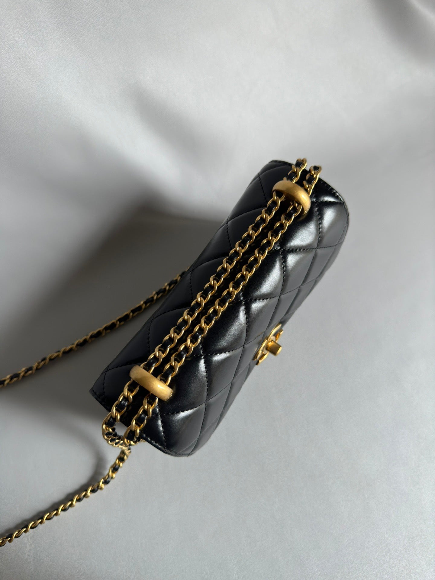 CHANEL-25S  Double Flap golden/sliver