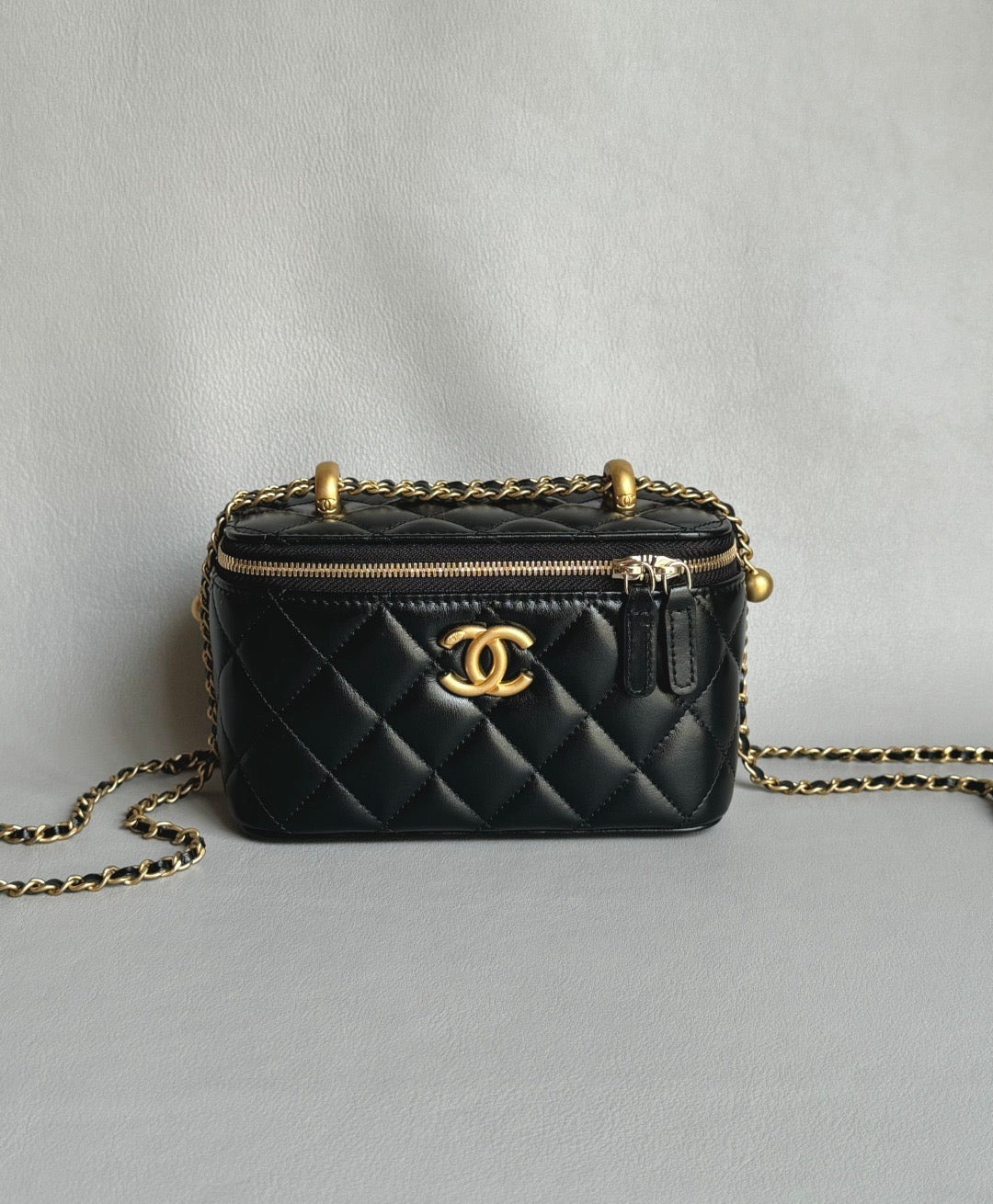 CHANEL-25S  Double Flap box golden/sliver