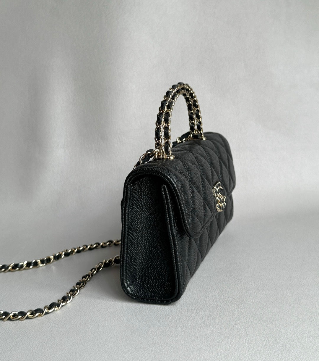 CHANEL-25S kelly bag golden/sliver