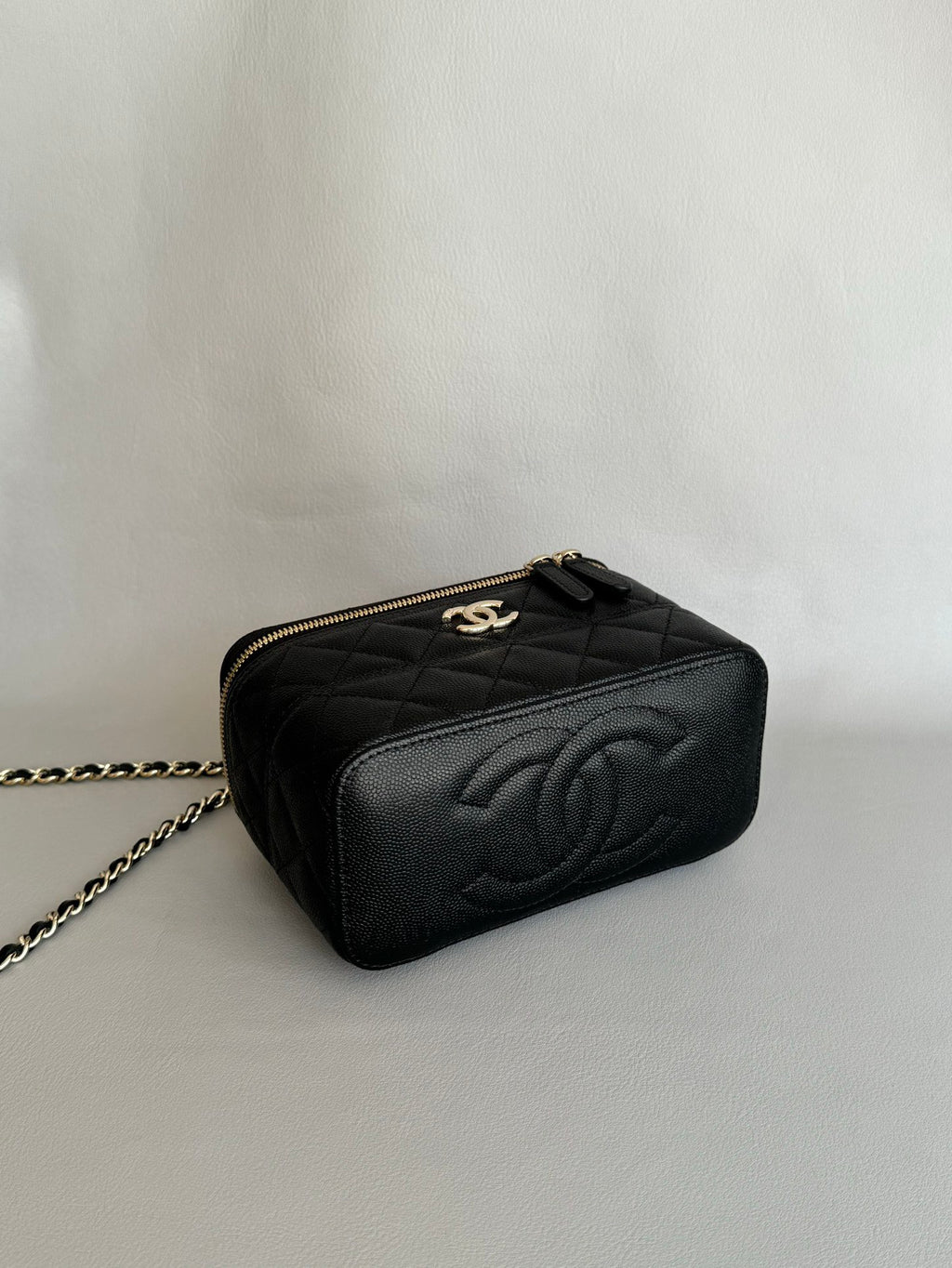 CHANEL-25C LP boxTied handle bag golden/sliver