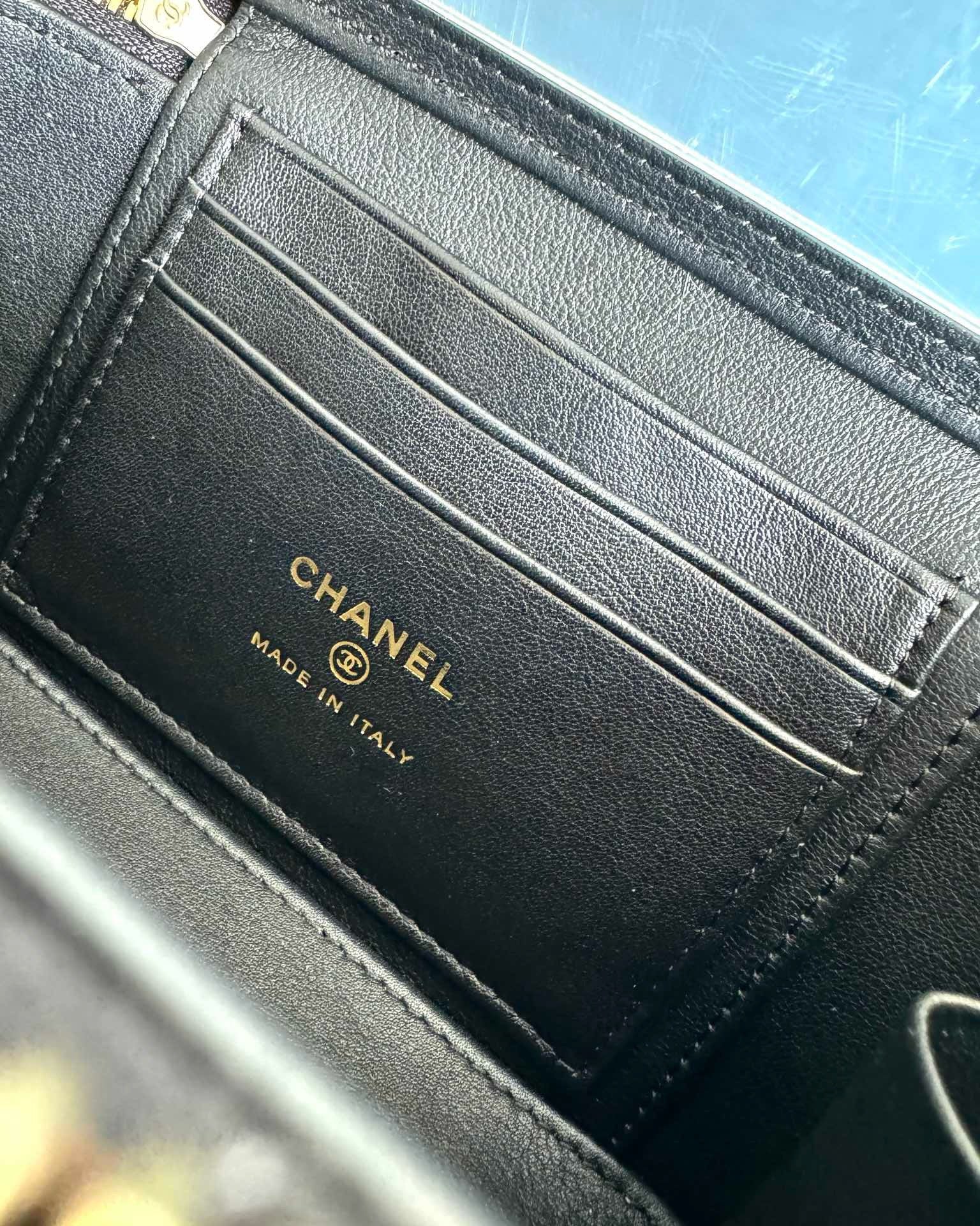 CHANEL-25C LP boxTied handle bag golden/sliver