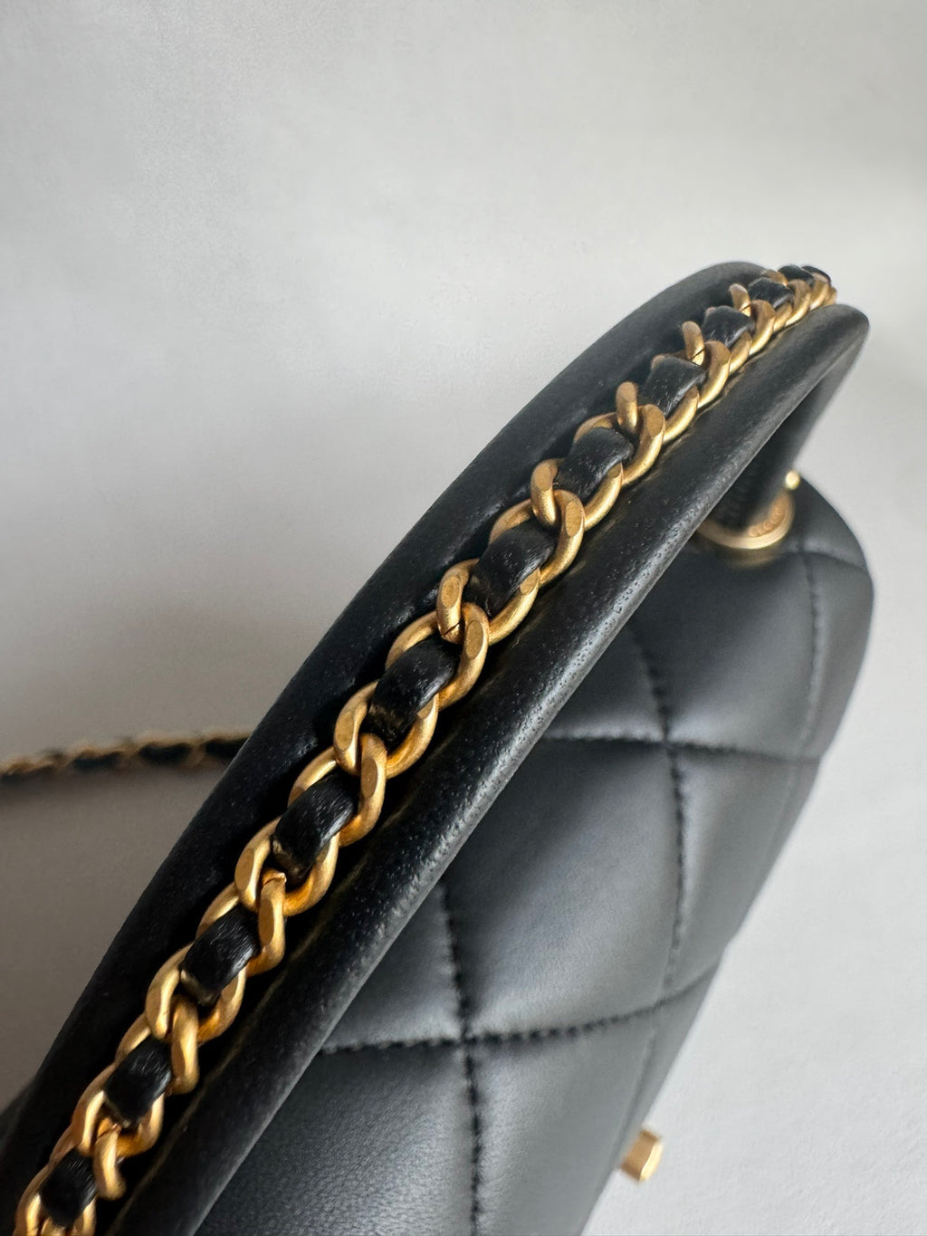 CHANEL-25C Tied handle bag golden/sliver