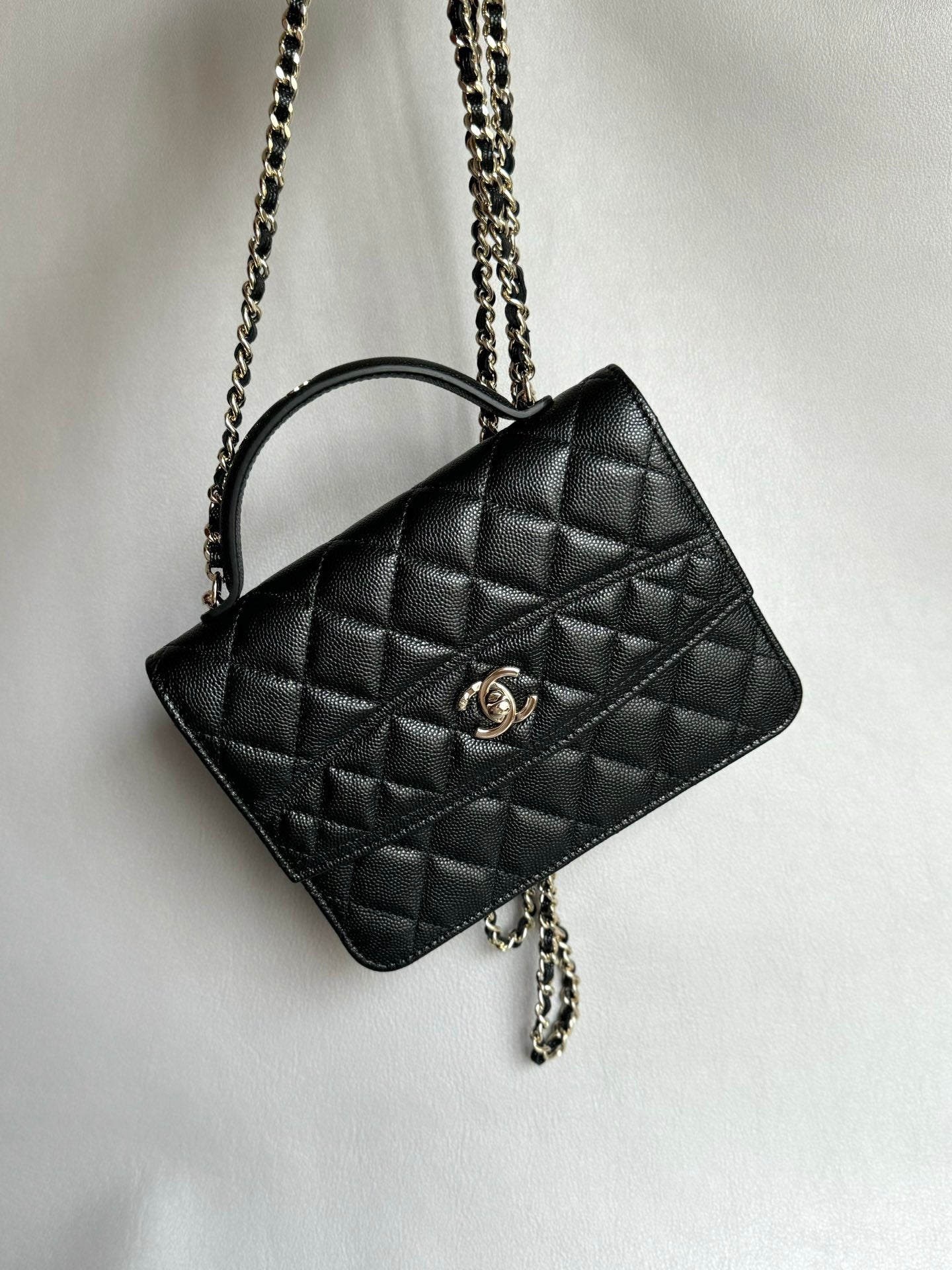 CHANEL-25C mini backpack golden/sliver