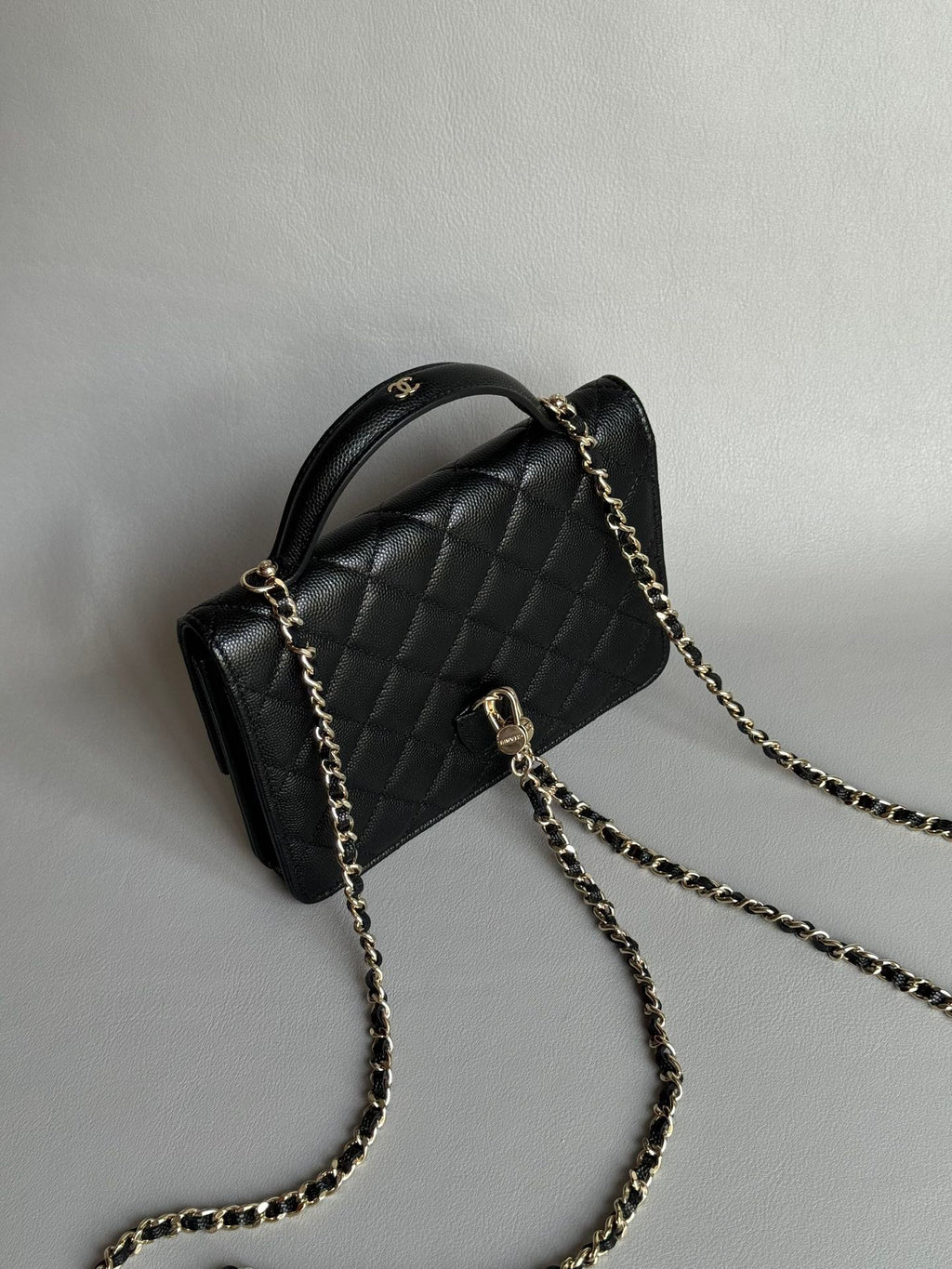 CHANEL-25C mini backpack golden/sliver